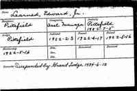 Edward LEARNED - Massachusetts: Grand Lodge of Masons Membership Cards, 1733-1990 www.americanancestors.org