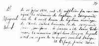 Marguerite LEBRETON dite ROBERT - Baptism