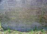 Sarah LONGHORNE - Grave Inscription: MEMENTO MORI FUGIT HORA HERE LYES ye BODY OF SARAH MUZZY WIFE TO BENJAMEN MUZZY AGED 50 YEARS 9 Mo & 12 DAYES WHO DI