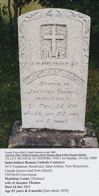 Madeleine LOSIER - Grave