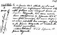 Tranquille LOSIER dit DESJARDINS - 1843 marriage rehabilitation