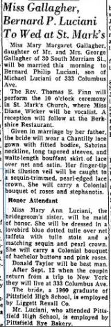 Bernard P LUCIANI - Wedding announcement