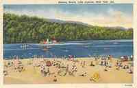 Lake Luzerne, New York, USA - Bathing Beach, Lake Luzerne, New York
