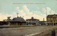 Manchester, Connecticut, USA - Railroad Station and Depot Square