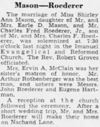 Shirley Anne MASON - Wedding announcement
