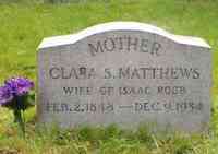 Clara Slater MATTHEWS - Grave
