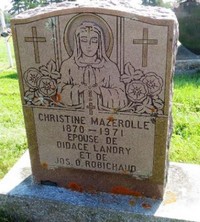Marie Christine MAZEROLLE - Grave