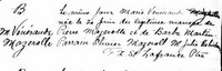 Marie Venerande MAZEROLLE - Baptism