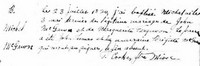 Michel MCGOWAN (MCGAWN) - Baptism 23 July 1820 • parish of Saint-Jean-Baptiste and Saint-Joseph Roman Catholic Church, Tracadie, New Brunswick