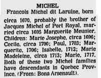 François MICHEL dit LARUINE - 