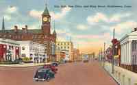 Middletown, Connecticut, USA - City Hall, Post Office and Main Street