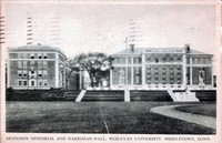 Middletown, Connecticut, USA - Dennison Memorial and Harriman Hall, Wesleyan University