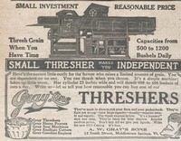 Middletown Springs, Vermont, USA - A. W. Gray's Sons
12 South Street
Middletown Springs, Vt.
featuring Gray Line Threshers, 1913