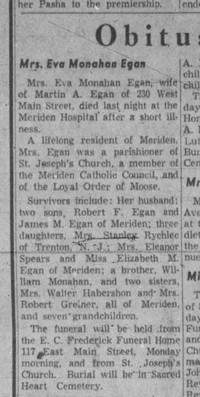 Eva S MONAHAN - Obituary