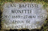 Jean Baptiste MONETTE - Grave