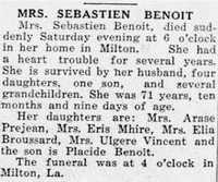 Marie Celima MONTET - Obituary
