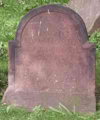 Elizabeth MORRICE (MARCHE) - Grave Inscription: ELIZABETH THE WIFE OF AND REW BACON OF HA DLEY AGED 76 YEA RES DECEASED FEB 23. 1678 WHO WAS FORM ERLY THE WIFE OF TIM