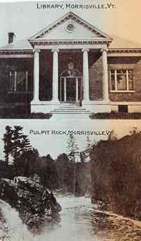 Morristown, Vermont, USA - Library and Pulpit Rock