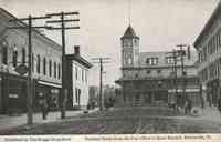 Morristown, Vermont, USA - Portland Street from the Post Office to Hotel Randall, Morrisville, Vt.