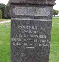 Martha E MOSHER - Grave