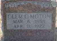 Clement Cul-Stanga MOTON - Grave