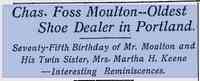 Charles Foss MOULTON - Lewiston Evening Journal Lewiston, Maine Friday, June 12, 1908