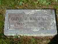 Olive Hazel MOULTON - Grave  Inscription: OLIVE M. WALMSLEY 1885 - 1971