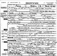 Pierre Lorenzo NADEAU - Vermont State Archives and Records Administration; Montpelier, Vermont; Vermont Death Records, 1909-2008