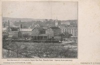 Naugatuck, Connecticut, USA - Shoe Department of G. I. R. Grove Co., Phoenix Shop Plant, Water St. Front.
Capacity 30,000 pairs d