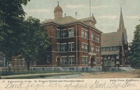Naugatuck, Connecticut, USA - St. Francis Church and Parochial School, 1908