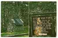 New Ashford, Massachusetts, USA - New Ashford, Massachusetts, USA - Site of Ash Fort  ...(1765), said to have been built of ash logs as the original block-house, center of the first settlement of the town of New Ash