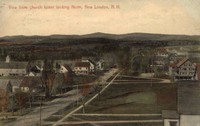 New London, New Hampshire, USA - New London, New Hampshire, USA - View from church tower looking North, New London, N.H.