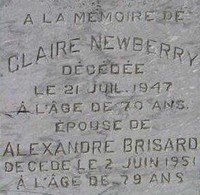Claire (Clara) NEWBERRY - Grave