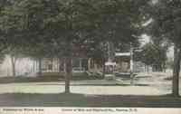 Newton, New Hampshire, USA - Corner of Main and Highland Sts.