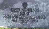 David NICHOLSON - Grave - Pittsfield Cemetery, Pittsfield, Massachusetts