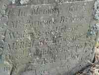 Patience PECK - Grave Inscription: In Memory of Mrs. Patience Bowen. Widow & Relict of Mr. Richard Bowen. Dec.d August, ye 21,1746 in ye 77th year of her Age.
