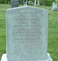 Lillie Marie Irene Violet PELOQUIN - Pierre Peloquin. His wife, Anna. Their daughter, Irene. The Tabots are related to Anna. St. Georges Cemetery, Paige Hill, Southbridge, MA.