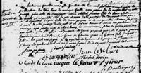 André PARENT - 1720 marriage