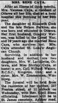 Vanessa PERKINS - Obituary