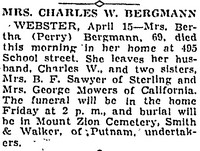 Bertha May PERRY - Obituary