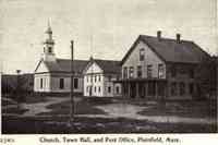 Plainfield, Massachusetts, USA - Church, Town Hall, and Post Office, Plainfield, Mass.