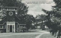Plainfield, Vermont, USA - The Clock House and the Community Center. Goddard College, Plainfield, Vermont
