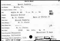 David POMBRIO - Vermont State Archives and Records Administration; Montpelier, Vermont; Vermont Death Records, 1909-2008