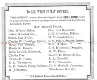 Frederick Lyman POPPLE - Employment references (date unknown)