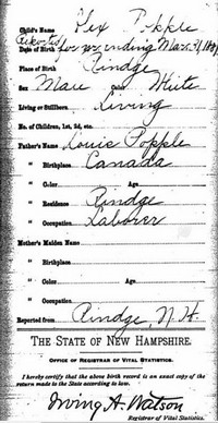 Alexander M POPPLE - Birth