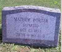 Mathew PORTER - Grave