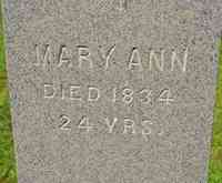 Mary Ann PORTER - Grave