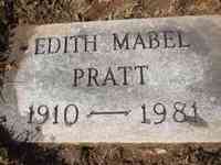 Edith Mabel PRATT - Grave - Brookside Cemetery, Easthampton, Massachusetts