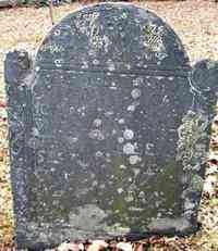 Jonas PRESCOTT - Grave  Inscription: Here lies buried the body of Cap Jonas Prescott who departed this life September 12th AnnoDomini 1750 Age 71 years 10 mo 17 Ds
