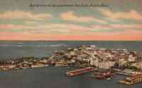 Puerto Rico - Aerial view of the waterfront, San Juan, Puerto, Rico